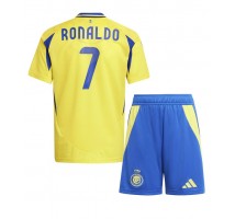 Al-Nassr Cristiano Ronaldo #7 Koszulka Podstawowa dzieci 2024-25 Krótki Rękaw (+ krótkie spodenki)